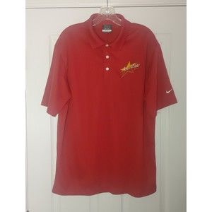 Nike Golf Dri Fit Ameristar Red Polo Short Sleeve Shirt Men's Medium New W/ Tags
